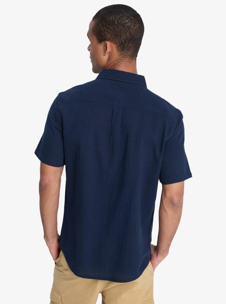 Quicksilver Erkek Rahat Kesim Mavi Kısa Kollu Gömlek - EQYWT04622 KTP0
