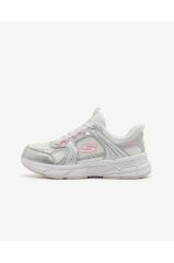 Skechers RETRO-GRAPH Büyük Kız Çocuk Beyaz/Gümüş/Pembe Spor Ayakkabı 319078L WSPK