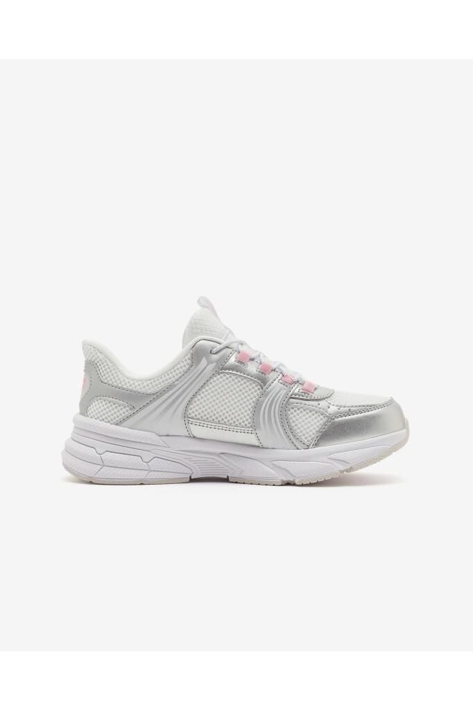 Skechers RETRO-GRAPH Büyük Kız Çocuk Beyaz/Gümüş/Pembe Spor Ayakkabı 319078L WSPK