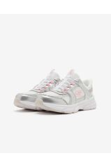 Skechers RETRO-GRAPH Büyük Kız Çocuk Beyaz/Gümüş/Pembe Spor Ayakkabı 319078L WSPK
