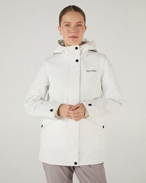 Skechers W Outerwear Padded Jacket Kadın Ceket Beyaz S242041-100