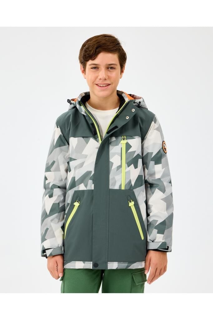 Skechers B Outerwear Padded Jacket Erkek Çocuk Mont Gri SK242025-040