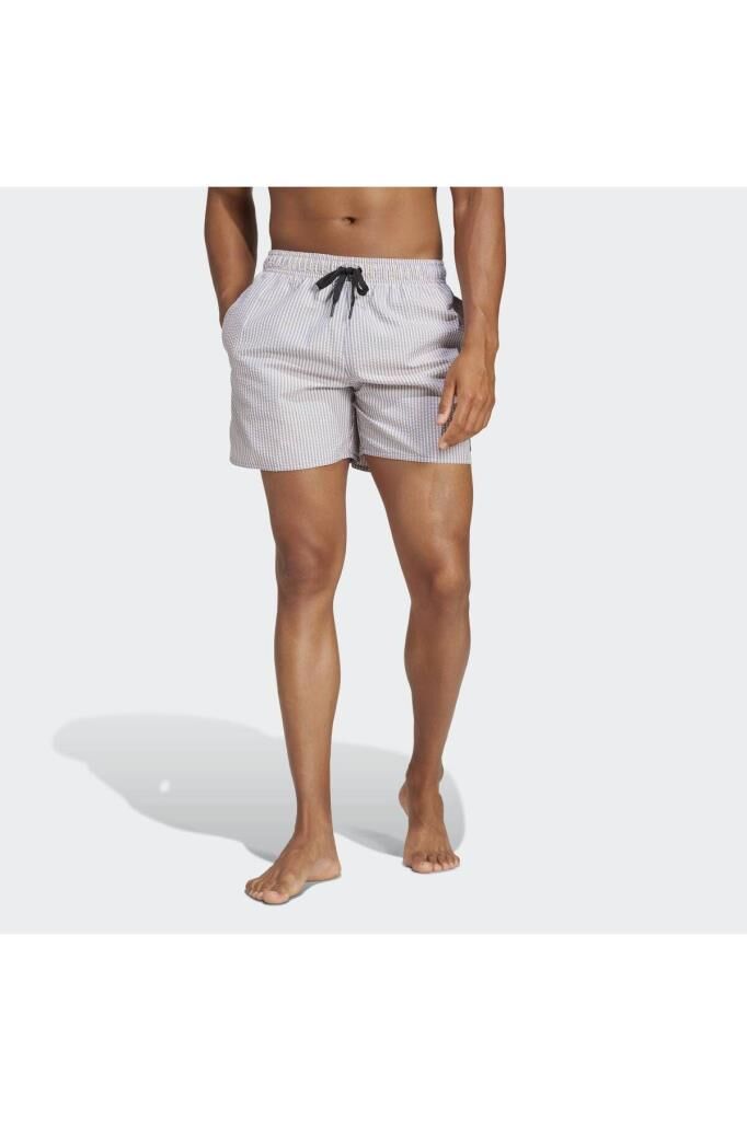 adidas Stripey Classics Short Length Erkek Deniz Şortu Lacivert JI9204