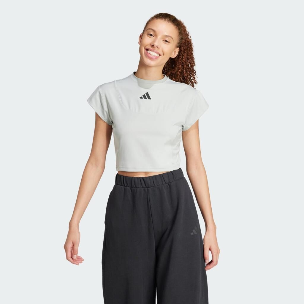 adidas W Ce G Cro Kadın Tişört Gri JC5067