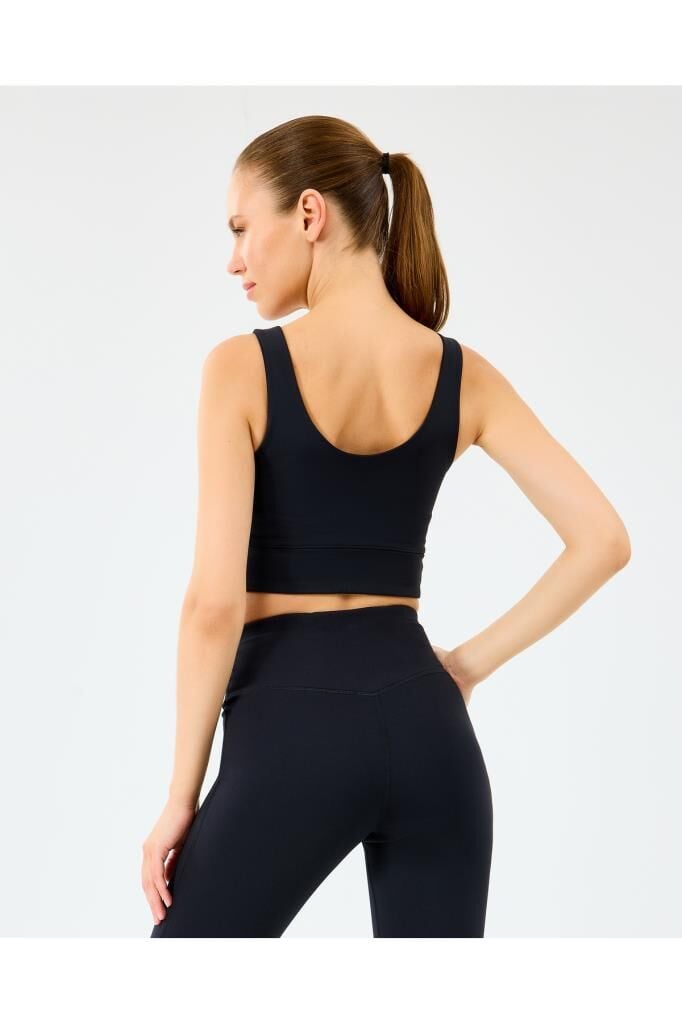 Skechers W U Neck Bra Kadın Siyah Sporcu Sütyeni S2520006-3817