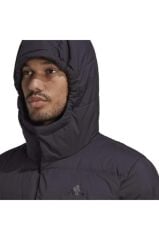 adidas Helionic Hooded Down Erkek Mont Siyah HN5640