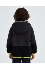 Skechers B Outdoor Fleece Full Zip Sherpa Erkek Çocuk Siyah Ceket Sk232203-001