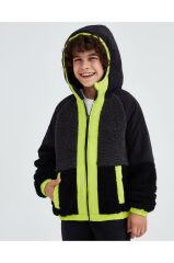 Skechers B Outdoor Fleece Full Zip Sherpa Erkek Çocuk Siyah Ceket Sk232203-001