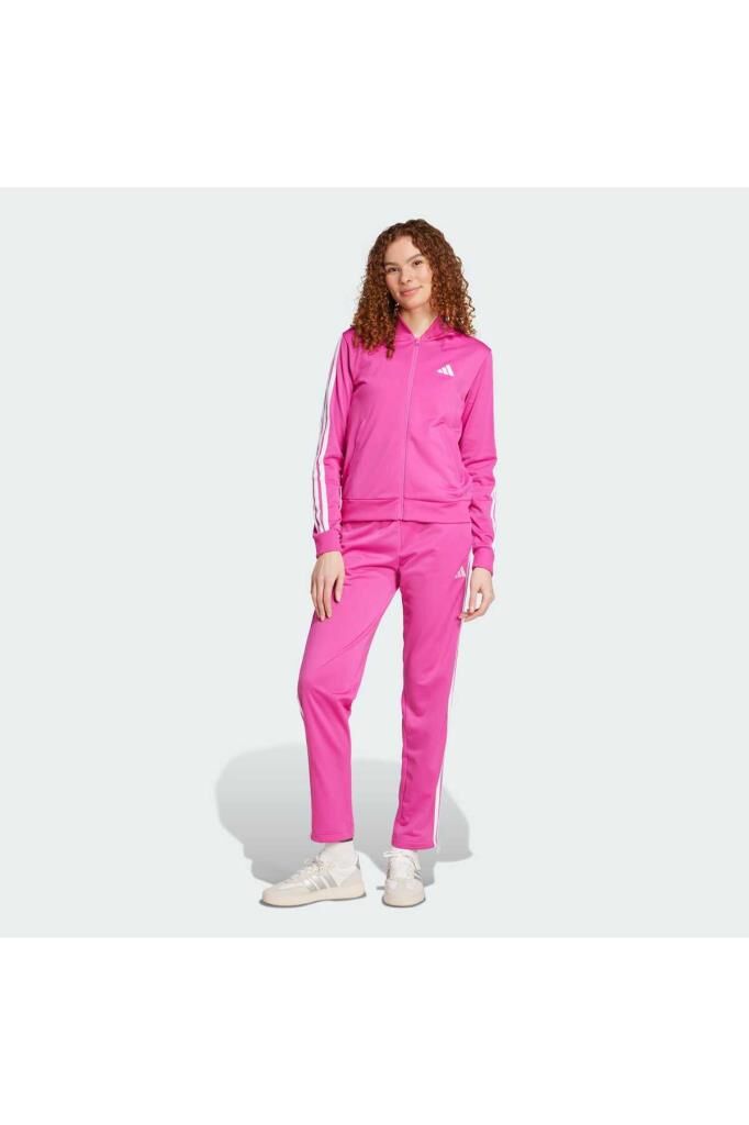 adidas Essentials 3-Stripes Track Suit Kadın Eşofman Takımı Pembe JD5436
