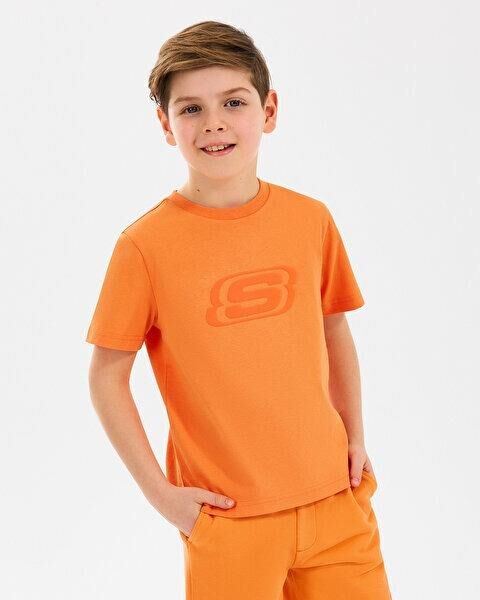 Skechers B Essentials Erkek Çocuk Tshirt Turuncu SK232080-701