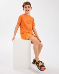 Skechers B Essentials Erkek Çocuk Tshirt Turuncu SK232080-701