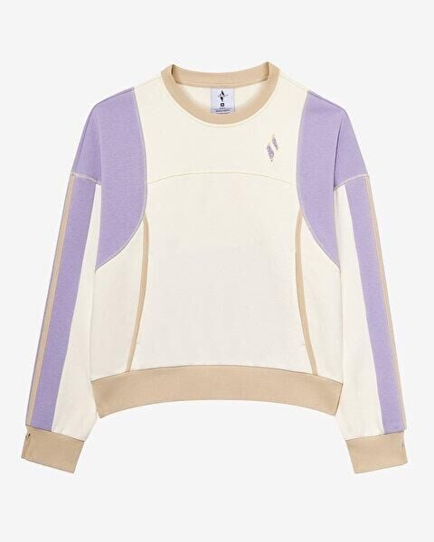 Skechers W Diagonal Lw Fleece Crew Neck Kadın Sweatshirt Beyaz S2510045-102