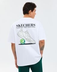 Skechers M Graphic Tee T-Shirt Erkek Tişört Beyaz S2610064-2325
