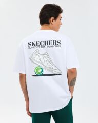 Skechers M Graphic Tee T-Shirt Erkek Tişört Beyaz S2610064-2325