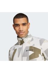 adidas Terrex Multi Printed Full-Zip Fleece Erkek Sweatshirt Gri IX7719