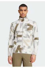 adidas Terrex Multi Printed Full-Zip Fleece Erkek Sweatshirt Gri IX7719