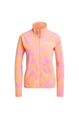 adidas Terrex Multi Printed Full-Zip Fleece Kadın Sweatshirt Turuncu IX7722