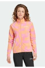 adidas Terrex Multi Printed Full-Zip Fleece Kadın Sweatshirt Turuncu IX7722