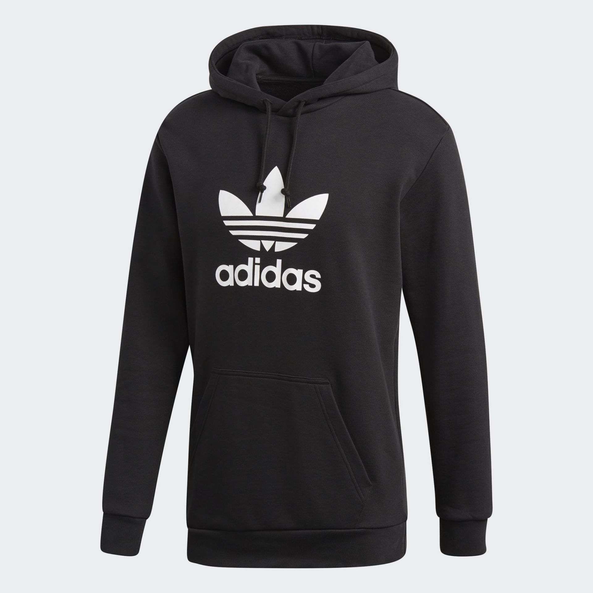 Adidas Erkek Siyah Trefoıl Hoodıe Sweatshirt DT7964