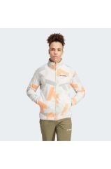 adidas Terrex Multi Printed Full-Zip Fleece Erkek Sweatshirt Gri IZ3344