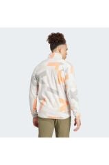 adidas Terrex Multi Printed Full-Zip Fleece Erkek Sweatshirt Gri IZ3344
