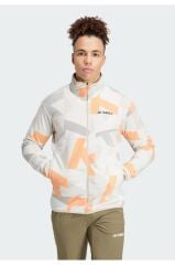 adidas Terrex Multi Printed Full-Zip Fleece Erkek Sweatshirt Gri IZ3344