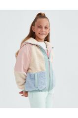 Skechers G Outdoor Fleece Full Zip Sherpa Kız Çocuk Pembe Ceket Sk232176-590