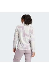 adidas Terrex Multi Printed Full-Zip Fleece Kadın Sweatshirt Gri IZ3345