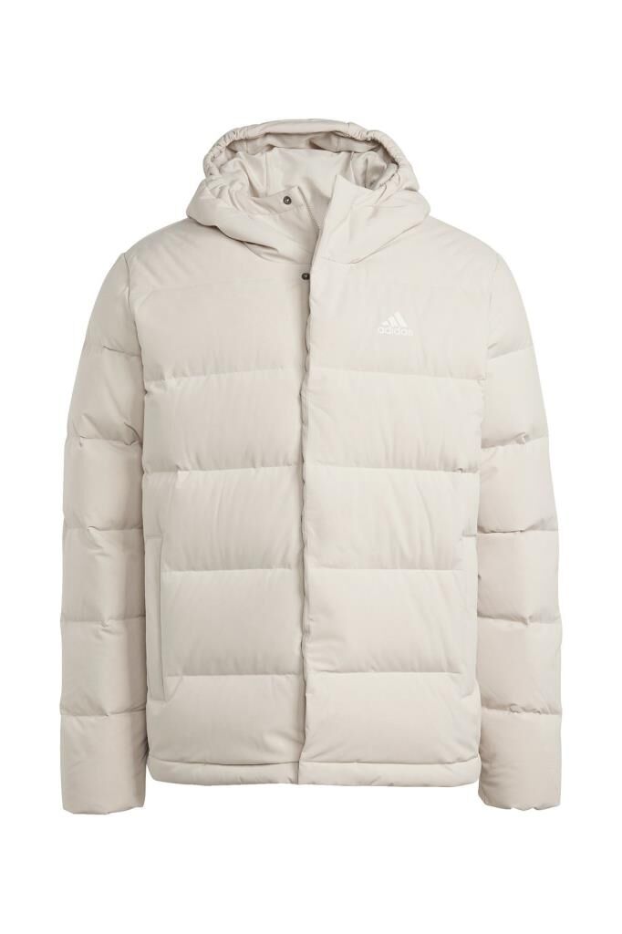 adidas Helionic Hooded Down Erkek Mont Bej IZ4702