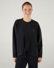 Skechers W Soft Touch Crew Neck Kadın Sweatshirt Siyah S242152-001