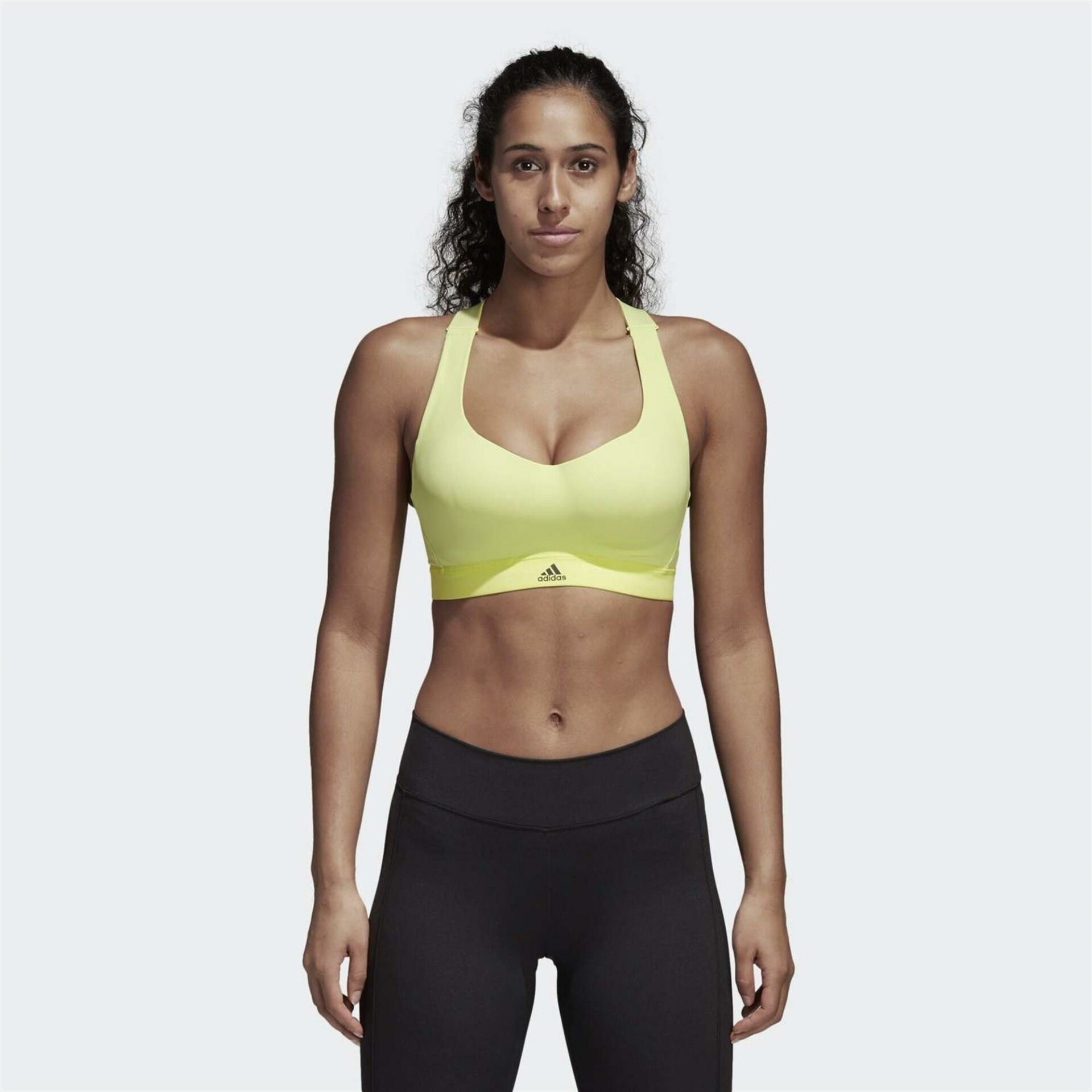 Adidas STRNGR Chill Kadın Sarı Sporcu Sütyeni CV3400