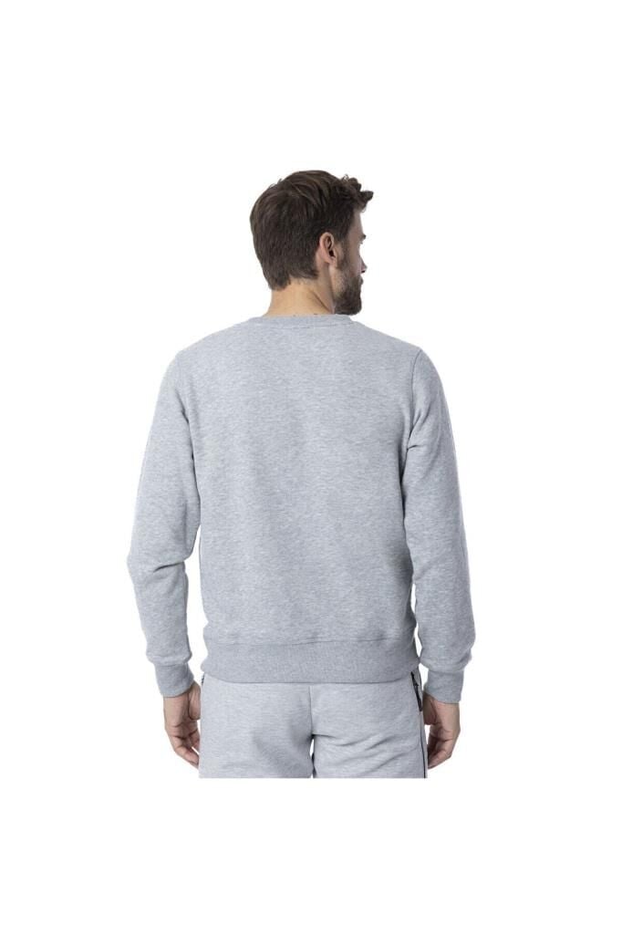 New Balance Erkek Sweatshirt Gri MNC1105-AG