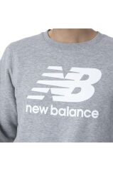 New Balance Erkek Sweatshirt Gri MNC1105-AG