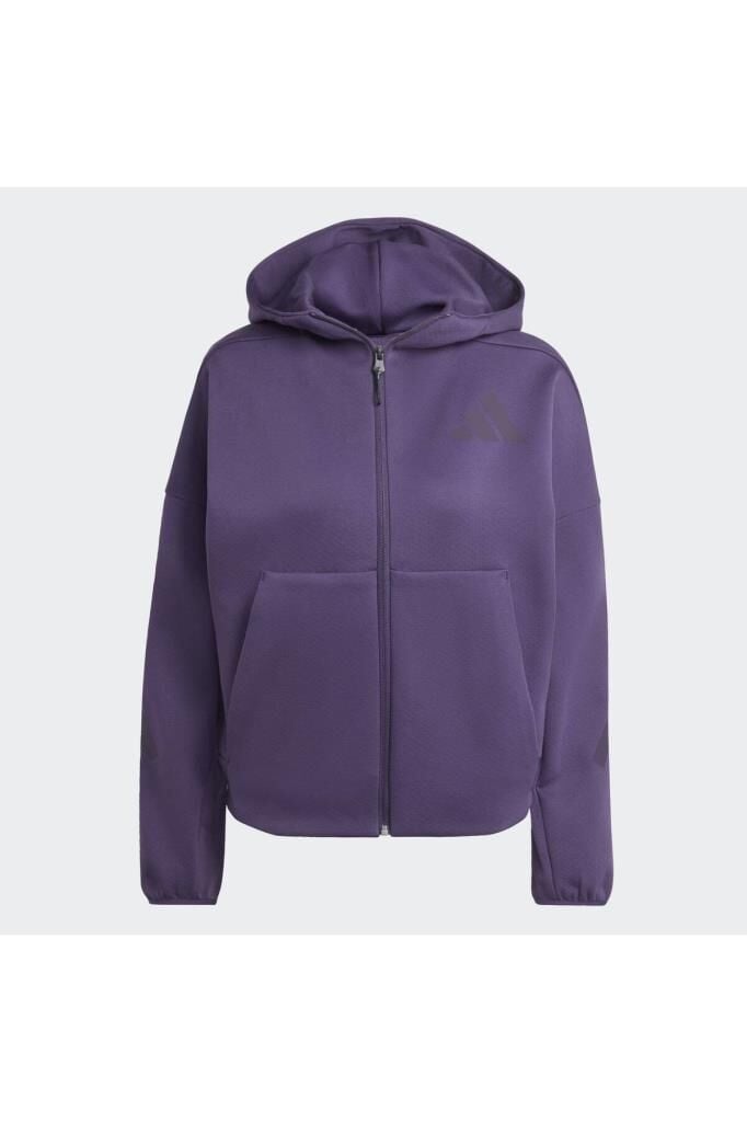 adidas Z.n.e. Full-zip Kadın Kapüşonlu Sweatshirt Mor KC4569