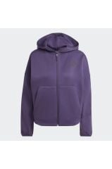 adidas Z.n.e. Full-zip Kadın Kapüşonlu Sweatshirt Mor KC4569