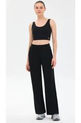 Skechers W Essential Wide Leg Sweatpant Kadın Eşofman Altı Siyah S2610152-3817