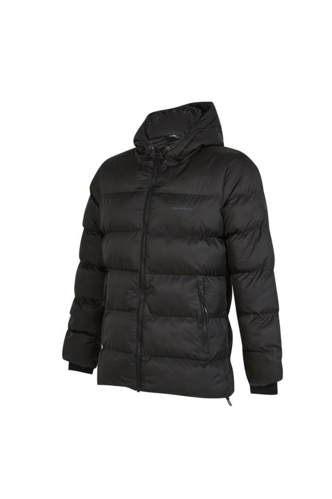 New Balance Erkek Siyah Kapüşonlu Mont MPJ3122-BK