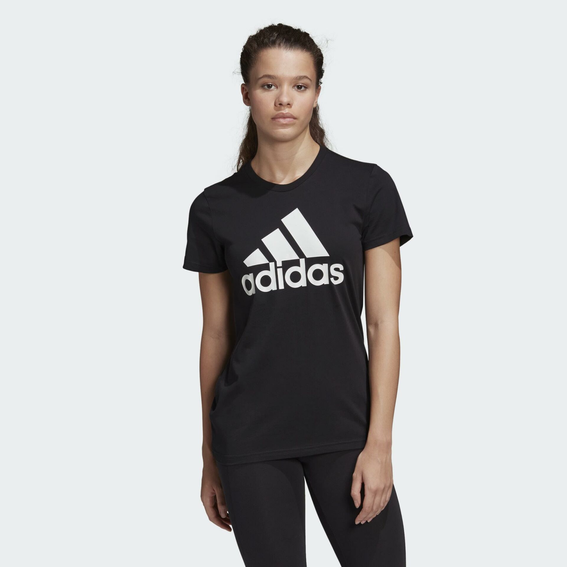 Adidas Must Haves Badge of Sport Kadın Siyah Tişört FQ3237