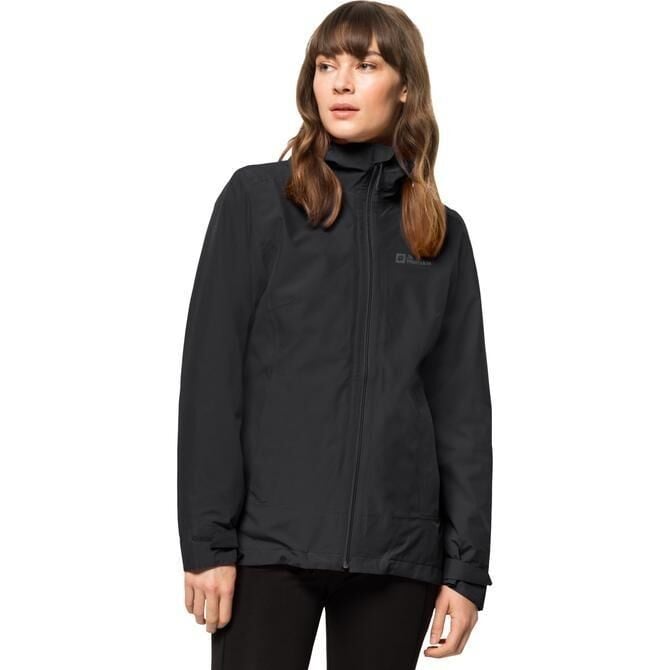 Jack Wolfskin Moonrise 3in 1 Jkt w Kadın Outdoor Mont Siyah 1115621-6000