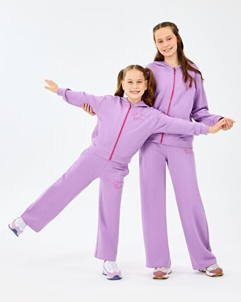 Skechers G Lw Fleece Sweatpant Kız Çocuk Eşofman Altı Lila SK2520004-4009