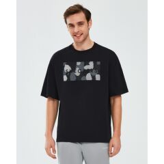 Skechers Graphic T-Shirt M Short Sleeve Erkek Siyah Tshirt S241076-001