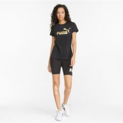 Puma Ess+ Metallic Kadın Tişört Siyah 84830301