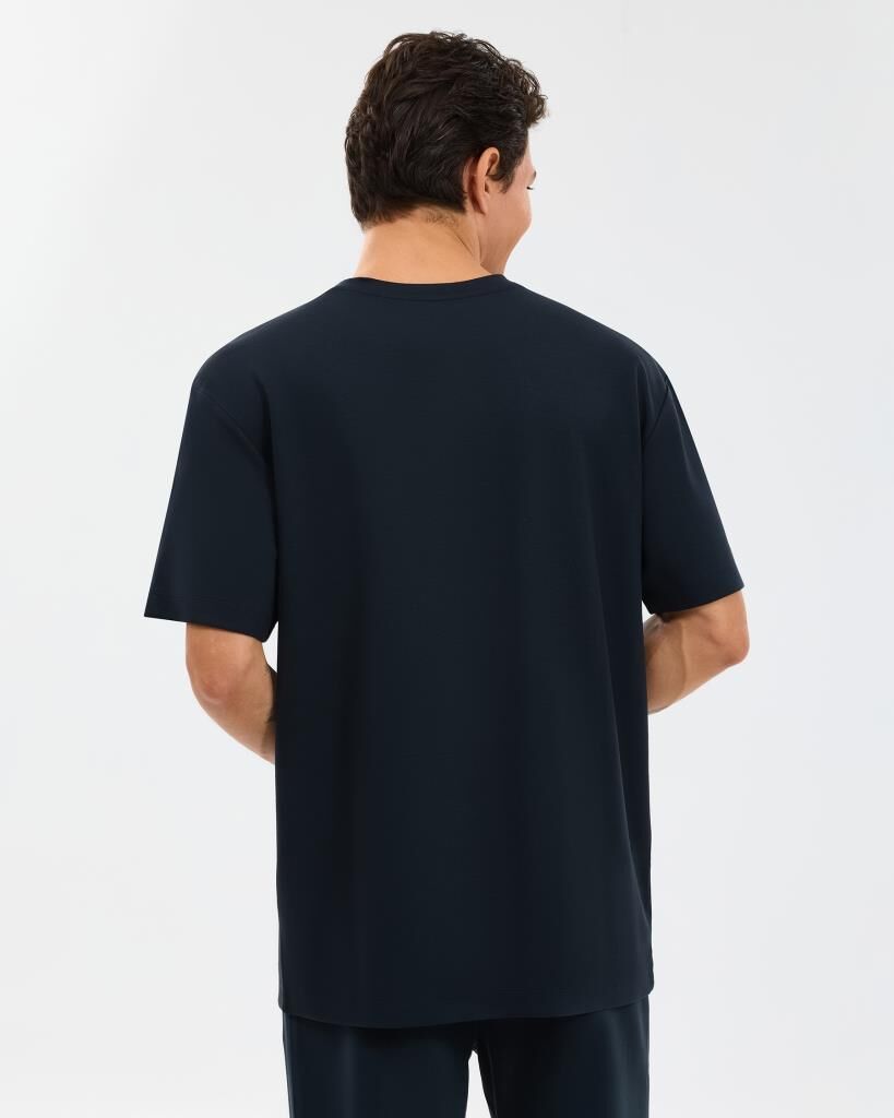 Skechers Erkek Siyah Fit Tişört M Relaxed Fit-Shirt S2610136-3817