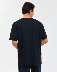 Skechers Erkek Siyah Fit Tişört M Relaxed Fit-Shirt S2610136-3817