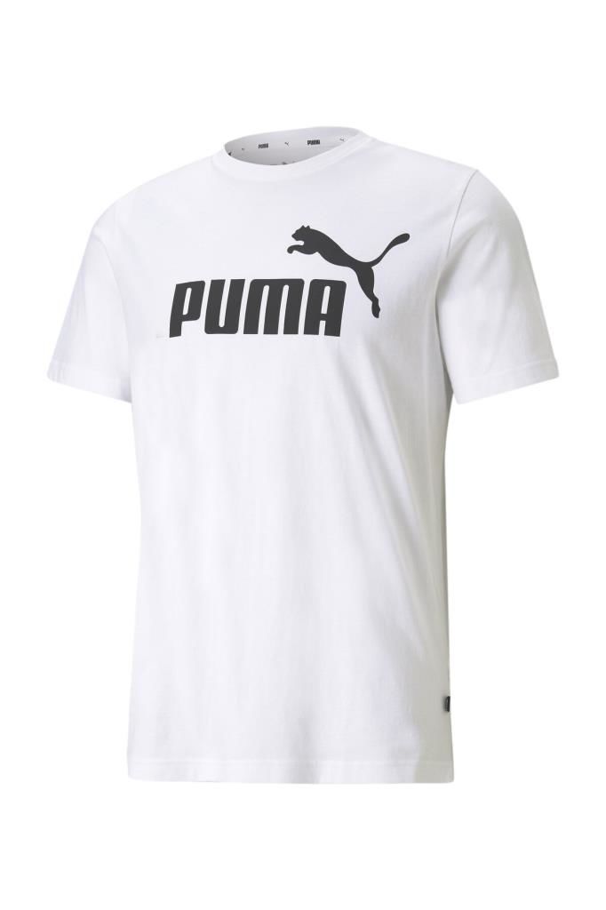 Puma Ess Logo Tee Erkek T-shirt Whıte 58666602