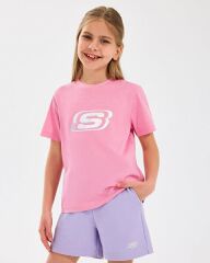 Skechers G Essential Kız Çocuk Tişört Pembe SK232139-610